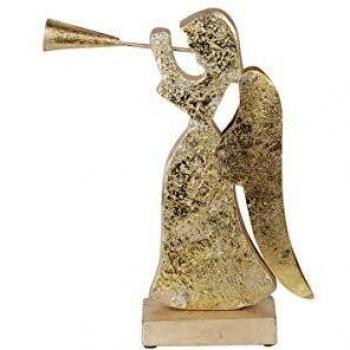 SIGRIS Decor and Go Angel Trompeta Figuras de Navidad al Estilo Navidad Material Principal Metal DG15412