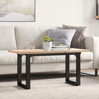 O-Frame Coffee Table 100x50x45.5 cm Solid Pine Wood and Cast Iron