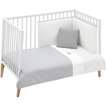 Cambrass Juego de 2 Piezas Funda Nórdica Cuna 60 Forest Gris 100x140x3 Cm