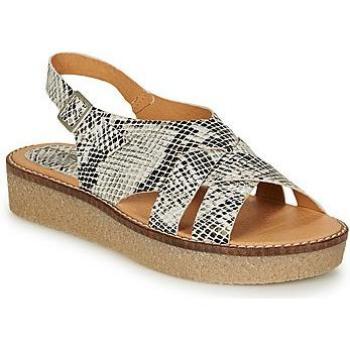 Sandalias de Mujer KICKERS VICTORYNE 33 BLANC NOIR PYTHON - Modelo Exclusivo