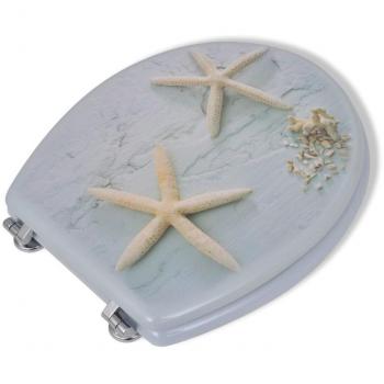 Tapa Asiento Inodoro Universal con Bisagra de Acero Estrellas 52977a 3,5