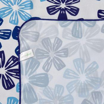 Deconovo Manteles Mesa Rectangular Estampada Diseño Flor Impermeable Mantel para Comedor Hogar Bar 140 x 300 cm Azul