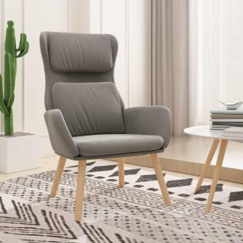 Sillón de relax de terciopelo gris claro vidaXL con opciones en gris oscuro, verde oscuro y más, ideal para dormitorio, cómodo y perfecto como silla relax o sillón de ocio