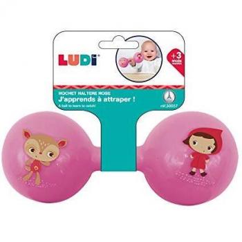LUDI Sonajero Pesas Rosa (Multiple de 6) (130057), Multicolor (1)