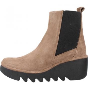Fly London Bagu233Fly Suede Wedge Heel Women's Chelsea Boots in Taupe