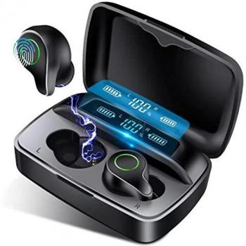 Auriculares Bluetooth, Auriculares Auricular Inalámbricos Bluetooth 5.0 Auriculares In Ear con Estuche de Carga Auriculares Deportivos IPX7 Impermeable para Android iOS Xiaomi Corsa Deporte