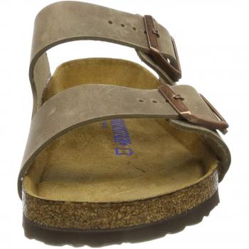 Birkenstock Arizona Waxy Leather Sandals - Men's Open Toe, Tobacco Brown, Size 44 EU