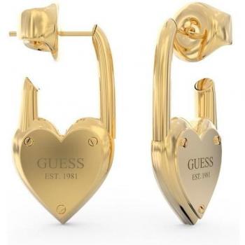 Pendientes Guess All You Need Is Love de acero dorado