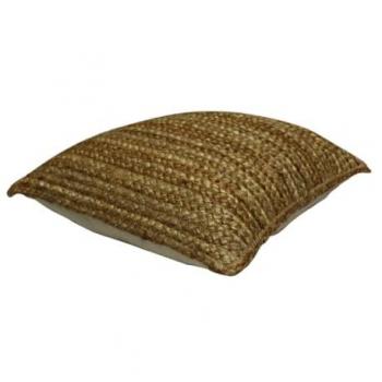 Cojín Trenzado de Yute 100% - 60 x 60 cm - Natural - ZAMBAI