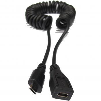 CAVO ADAPTADOR PROLUNGA ESTENSIBILE MICRO USB 2.0 M/F 1,5mt SPIRALE