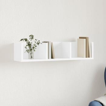 Gabinete de pared blanco de madera de múltiples capas 75x18x16,5 cm