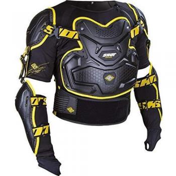 SHOT adultos Protection Chaqueta Interceptor, Negro/Amarillo, Tamaño S