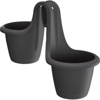 Maceta Prosperplast RESPANA RAILING 13L Antracita
