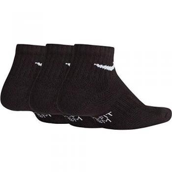 NIKE Y Nk Everyday Cush Ankle 3pr Socks, Unisex niños, black/