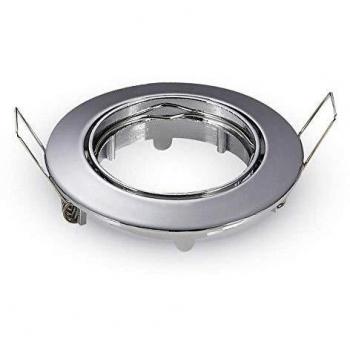 Aro Empotrable Redondo Orientable para Bombillas GU10 82x25mm Cromado