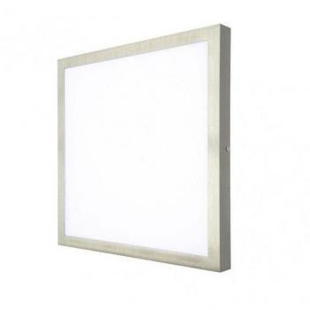Plafón LED FABRILAMP 48w 6500k 3,5x50x50 Cm Plano Niquel 4080lm