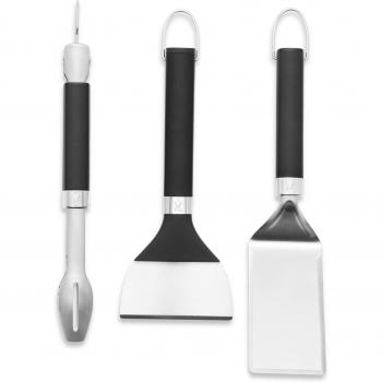 Set de 3 utensilios de acero inoxidable para plancha Weber