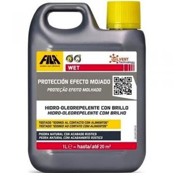 FILA Surface Care Solutions Wet Eco - Protector tonalizante de efecto mojado a base de agua para cocido, piedra natural y aglomerados no brillantes, 1 l