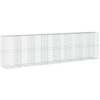 vidaXL Gabion Basket with Cover 750x100x200 cm Galvanised Iron