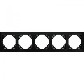 Marco Aquarella 5 elementos Efapel 90950 TPM Negro Mate serie Logus 90