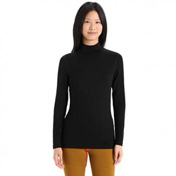 Camiseta Interior Manga Larga Icebreaker 260 Tech Turtleneck Negra Mujer - XL