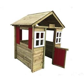 MASGAMES | Casita Infantil Fresita XL | Casita Alta de 194 cm | Uso doméstico | Madera tratada |