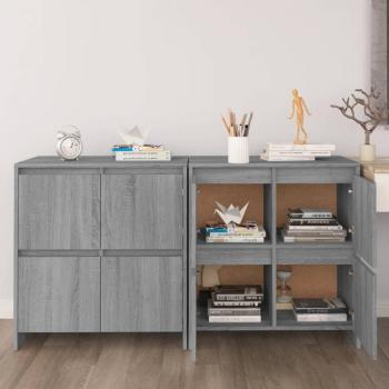 Aparador Sonoma gris 70x41x75 cm madera multicapa
