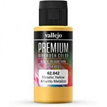 Pintura Acrílica Aerógrafo Premium Metalizado Amarillo 60 ml - Vallejo