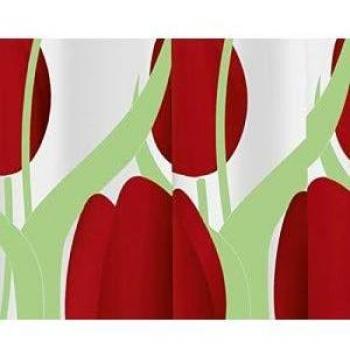 Gedy - Cortina G-Olanda Blanco/Rojo/Verde 240X200