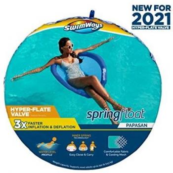 SwimWays - Colchoneta Inflable de Estilo papasan con válvula Hyper-Flate