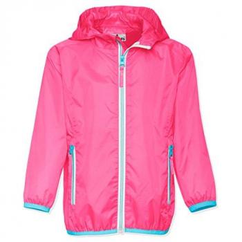 Foldable Waterproof Rain Jacket for Big Girls - Playshoes, Size 116, Pink
