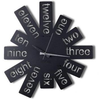 Reloj de Pared METAL Decorativo Estilo Moderno 50x50 Wellhome con números en inglés