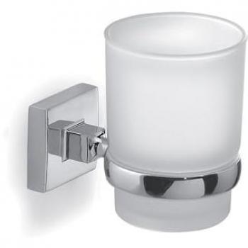 Portacepillos de Baño Olimpo, Cromo Brillante, Acero Inoxidable, 6.7x10.2x9.5 cm