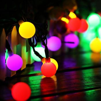60 LED 10M Cadena Solar de Luces, IP65 Impermeable 8 Modos Luces Decorativas, Guirnaldas Luminosas para Exterior,Interior, Jardines, Casas, Boda, Fiesta de Navidad