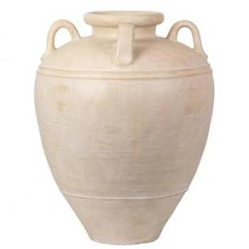 Macetero Elegante y Moderno Anfora de Terracota Beige 68x68x84 Cm