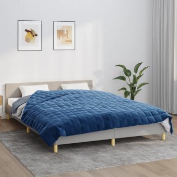 Manta con peso vidaXL 200x225 cm 9 kg color azul, crema, gris y más