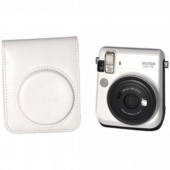 Fujifilm Funda instax Mini 70 White Polipiel Funda Original INSTAX para cámara Mini 70 - Color Blanco BlancoMINI