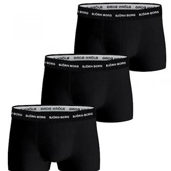 Björn Borg Cotton Stretch Trunk 3-Pack Black for Men