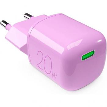 Cargador de Pared USB-C 20W GaN Puro Rosa