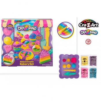 Cra-Z-Art 46910 - Set Arena Mágica de Colores que Brilla en la oscuridad / Juego de arena mágica para niños, juegos de arena para niños con moldes y accesorios / Juguetes para niños