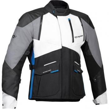 Ixon Balder Chaqueta textil de motocicleta Negra, Gris y Azul (Tamaño L)