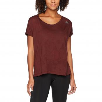 Reebok BQ9680 Camiseta, Mujer, Marrón