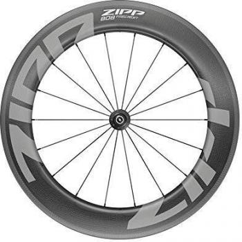 Zipp 808 FIRECREST CARBON TUBELESS RIM FRENO 700C DELANTERO 18SPOKES RELEASE RÁPIDA ESTÁNDAR GRÁFICO A1: NEGRO 700C