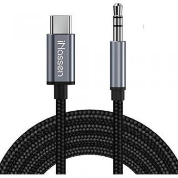 iNassen Cable USB C a aux para Samsung S20 Tipo C a 3,5 mm Adaptador de Auriculares para Coche Cable Macho para Samsung Galaxy S20 Note10, Huawei P40 P30 Pro P20 Mate 20 Pro, Google Pixel, Xiaomi