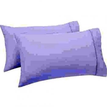Amazon Basics - Set de 2 fundas de almohada de 400 hilos, 50 x 80 cm - Blanco