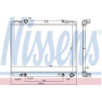 Radiador de refrigeración del motor Nissens 66777