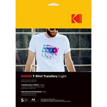 Papel Fotográfico A4 para Transferencia Térmica en Camisetas Claras - Kodak (5 Hojas)