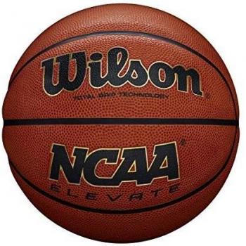 Wilson WTB2601XB07 Balón de Baloncesto, Ncaa Elevate, Hombres, Tamaño Oficial, Tecnología Total Grip, Marrón