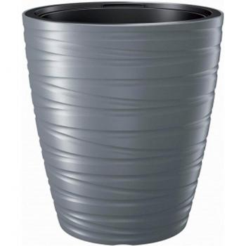 Maceta Prosperplast Maze 32L con Depósito y Diseño Moderno en Gris Piedra