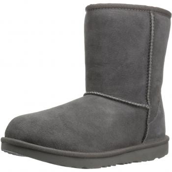 UGG® Kids' Classic II Boot - Sheepskin Classic Boots in Grey, Size 4K, Unisex